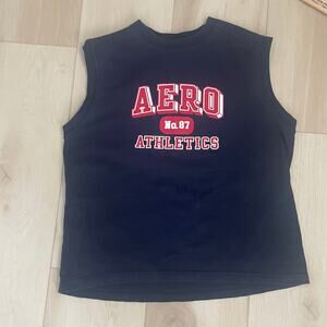 Aeropostale AERO Vintage Blue Men's Athletics Sleeveless Tank Top Sz L USA Made
